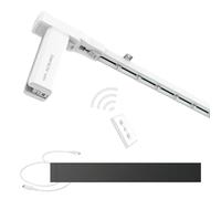 ACRIMO Binario per Tende Motorizzato Senza Installazione Elettrica, Kit Binario per Tende Intelligenti con Alimentazione a Pannello Solare, Lunghezza 3 metri