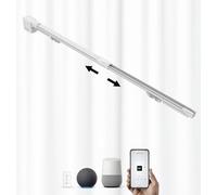 ACRIMO Kit Binario per Tende Estensibile Motorizzato, Larghezza 1,5-2,6 metri, Apertura Centrale delle Tende, Motore WiFi e Telecomando, Compatibile con Google Home, Alexa e l’app Tuya Smart