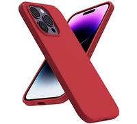 ACRONIX Cover in Silicone Per iPhone 14 Pro(6.1"),Silicone Liquido Premium,Protezione Completa: Cover Antiurto a 3 Strati, Custodia Morbida Microfibra Antigraffio Per iPhone 14 Pro Case-Rosso