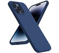 ACRONIX Cover in Silicone per iPhone 14 Pro Max(6.7"),Silicone Liquido Premium,Protezione Full Body:Case Antiurto 3 Strati,Antiurto Ultra-Sottile Custodia con Fodera in Microfibra-Blu navy
