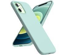 ACRONIX Cover Silicone per iPhone 12 Mini (5.4"), Silicone Liquido Premium, Custodia Protettiva Antiurto a 3 Strati, Case Ultra-Sottile con Fodera in Microfibra per iPhone 12 Mini- Menta Verde