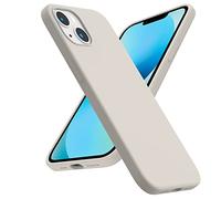 ACRONIX Cover Silicone per iPhone 13 (6.1"), Silicone Liquido Premium, Custodia Protettiva Antiurto a 3 Strati, Case Ultra-Sottile con Fodera in Microfibra per iPhone 13-Grigio Pietra