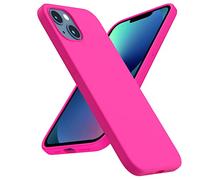 ACRONIX Cover Silicone per iPhone 13 (6.1"), Silicone Liquido Premium, Custodia Protettiva Antiurto a 3 Strati, Case Ultra-Sottile con Fodera in Microfibra per iPhone 13-Rosa Caldo