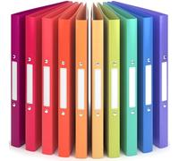 ACROPAQ - 10 x Raccoglitore ad anelli A4 morbido - 2 Anelli - Con etichette sul dorso, Dorso 2,5 cm, Colore Aurora boreale dalla collezione Natura - Raccoglitori ad anelli A4, Raccoglitore con anelli