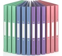 ACROPAQ - 12 x Raccoglitore ad anelli A4 morbido - 2 Anelli - Con etichette sul dorso, Dorso 2,5 cm, Colore Vento dalla collezione, Natura - Raccoglitore ad anelli A4