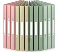 ACROPAQ - 12 x Raccoglitore ad anelli A4 morbido - 2 Anelli - Con etichette sul dorso, Dorso 2,5 cm, Colore Terra dalla collezione Natura - Raccoglitori ad anelli A4, Raccoglitore con anelli