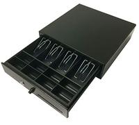 ACROPAQ Cassetto cassa - Apertura manuale a spinta, Cassetto per contanti 33 x 33 cm, Anche sotto l'armadio - Registratore di cassa, Cassa portasoldi - Nero