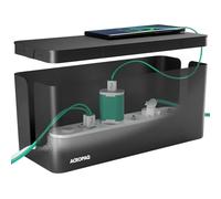ACROPAQ Scatola Porta Cavi - (32 x 13,2 x 12,7 cm), Scatola per nascondere cavi e ciabatte, Plastica, Nero - Cable box, Cable management box