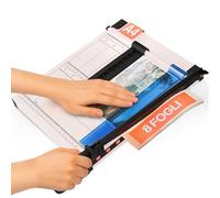 ACROPAQ Taglierina per carta A4 - For 8 sheets max, Magnetic cutting guide, Compact, Anti-slip feet, Beige - Taglierina, Tagliacarta