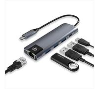 ACROPAQ U2 - HUB USB-C 5 in 1 in alluminio con LAN RJ45