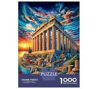 Acropoli di Atene Puzzle 1000 Pezzi, Jigsaw Puzzle Ad Alta Difficoltà Regali Per Adulti E Adolescenti Home Giochi 38x26cm/1000pcs