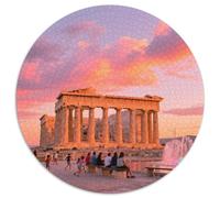 Acropolis of Athens 1000 Pezzi Jigsaw Puzzle Adulti Round Jigsaw Puzzle Idea Regalo Per Bambini Decompressione E Regalo Per Adulti E Bambini Stampa Di Alta Qualità 1000pcs (67.5x67.5cm)