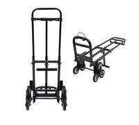 ACROSSPART Carrello Pieghevole per Salire le Scale, Carrello per il Trasporto in Acciaio, Carrello per la Spesa con 6 Ruote Carrello Regolabile per Magazzini Aeroporti, Portata Massima 210 kg