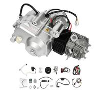 ACROSSPART Motore 125 ccm a 4 tempi, kit motore semi-auto, cilindro singolo, avviamento elettrico, raffreddato ad aria, motore con avviamento a pedale e sistema di accensione CDI, rapporto di