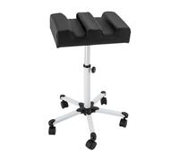 ACROSSPART Sgabello per pedicure regolabile, poggiapiedi per manicure, poggiapiedi con ruote, altezza regolabile 50-70 cm, pedicure per saloni di bellezza, negozi di cura dei piedi, saloni (nero)