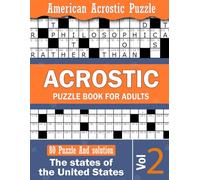 Acrostic Puzzle Book vol-2: Fifty States of America Through Engaging Word Challenges ( Acrostic Puzzle For Adults And Seniors)