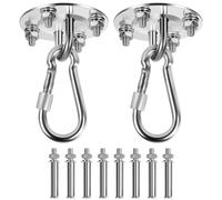 Acrrynii 2 Pezzi Gancio Soffitto in Acciaio Inossidabile 400 kg capacità Portante, Gancio per Carichi Pesanti con Fissaggio a Vite per Sacco da Boxe, Sedia Sospesa, Altalena, Amaca, Yoga