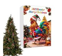 Acryl-Weihnachtskalender - 24-Tage-Ornament-Kalender, Hängedekoration im Landhausstil, niedlicher Tieranhänger | Weihnachtsbaumdekoration für Zuhause, Party, Büro, Kinder und Familie