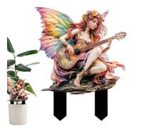 Acrylfairy Figure - Vaso per piante da giardino piatto, ornamenti, inserti decorativi per fiabe interne all'aperto, statuetta di gnomo colorata per terrazza | Desk Yard vasi per fiori da prato