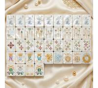 Acrylic American Mahjong Set, 160 Engraved Tiles