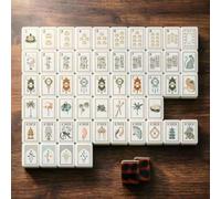 Acrylic American Mahjong Set, 160 Engraved Tiles