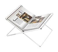 Acrylic Book Display Stand - Porta del libro acrilico premium Clear con base angolata stabile | Libro trasparente resistente ai graffi per la visualizzazione di brossura, libri di cucina, opere d'arte