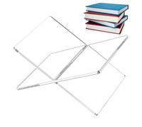 Acrylic Book Stands - Recipe Holder | Open Bookstand for Display and Reading | X Shaped Book Stand with Rounded Corners Transparent Book Display Stand Tablet Holder