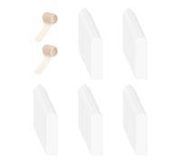 Acrylic Bookmark Blanks | 100 pezzi Clear Acrylic Tags With 2 Rolls Ribbon, Decorative DIY Blank Bookmarks for Studio, School, Office, Home, Bathroom, Desk, Daily Reading, Birthday Gift