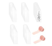 Acrylic Bookmark Blanks - Transparent DIY Craft Tags | Ribbon Set