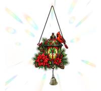 Acrylic Cardinal Bird Flower Memorial Ornament - Stained Sun Catcher