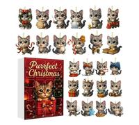 Acrylic Cat Ornament - 2026 Countdown Calendar, Christmas Tree Decor
