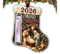Acrylic Christmas Tree Money Holder, Stocking-Shaped Cash Gift Ornament | Festive Stocking Shape Specially Designed for Creative Cash Gifting, and Easy-to-Clean Acrylic Material with Clear