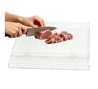 Acrylic Cutting Board, Non Slip Chopping Tray, 725g with Counter Lip Kitchen Steak Cutting Board for Vegetable Cheese Bread Pastry Sushi Butcher Home Cooking Outdoor Hiking Kitchen Accessory Tool