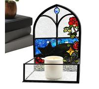 Acrylic Decoration Organizer - Faux Stained Glass Box For Crystals