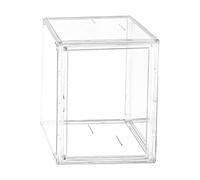 Acrylic Display Case - Acrylic, Collectible Organizer Stackable | Magnetic Door Removable Partition Clear Display Box, Figurine Storage Case For Collectibles, Jewelry, Shoes, Purses, Baseball, Dolls