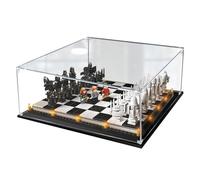 Acrylic Display Case Compatibile per Lego 76392 Set di Scacchi,Trasparente Vetrina in Acrilico per Modellismo Collezionismo Teca (Solo Vetrina) 30x30x15cm 2MM