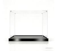 Acrylic Display Case for Lego Ferrari Team Helmets 43014+43022 Acrylic Display Case - Clear Storage and Display Box Compatible (Case Only, Without Le *go) (Black)