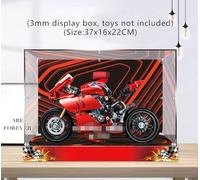 Acrylic Display Case Trasparente Compatibile con Lego 42107 Technic Ducati Motocicletta Modello Acrilico Vetrina (Non Incluso Set da Costruzione) 37 x 16 x 22 cm A