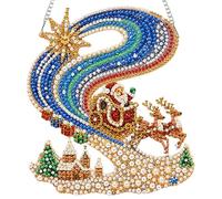 Acrylic DIY Pendant Rhinestone Dot Art | Set di strumenti con codice colore per decorazioni per la casa da appendere su un lato da 9,84x7,87 pollici