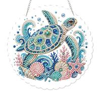 Acrylic DIY Pendant Rhinestone Dot Art | Set di strumenti con codice colore per decorazioni per la casa da appendere su un lato da 9,84x7,87 pollici