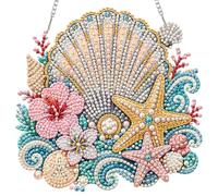 Acrylic DIY Pendant Rhinestone Dot Art | Set di strumenti con codice colore per decorazioni per la casa da appendere su un lato da 9,84x7,87 pollici