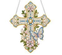 Acrylic DIY Pendant Rhinestone Dot Art | Set di strumenti con codice colore per decorazioni per la casa da appendere su un lato da 9,84x7,87 pollici