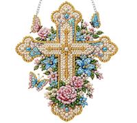 Acrylic DIY Pendant Rhinestone Dot Art | Set di strumenti con codice colore per decorazioni per la casa da appendere su un lato da 9,84x7,87 pollici