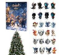 Acrylic Dragon Countdown Ornament 24 Day Calendar For Tree And Bag