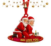 Acrylic Figure - Hanging Decor, Iridescent Design for Window Sill Display, Lightweight Festive Ornament for Staircase Banister, Holiday Decoration for Front Door Wreath, Christmas Accent for Garden