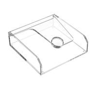 Acrylic Flip and Pressure Paper Towel Holder - Modern Vertical Napkin Storage Clear PMMA Dispenser Portatovaglioli(18x18x5.7cm)
