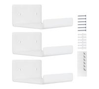 Acrylic Floating Shelves - 3 Pieces Clear Wall Organizer, Cosmetic Decorative Display Holder, Mounted Storage Rack Arrangement System, Compact Household Room Utility | For Bathroom Office Shop