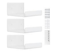 Acrylic Floating Shelves, Clear Display Rack, 3 pezzi Wall Organizer, Modern , Solution Decorative Storage with Usage For Bathroom, Bedroom, Kitchen, Office, And Living Room