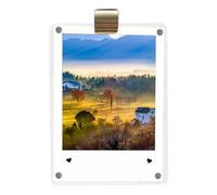 Acrylic Frame, Magnetic Clip, Photo Display with 2.36x3.54 Inches, Sun Visor Mount, Travel Accessory for Dad, Boyfriend, Family, Gift Keepsake, Car Interior, Memory Holder