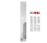 Acrylic Height Growth Chart For Kids | Silver Wall Mirror Measuring Ruler | Nursery Kids Room Decor | Track Child Development Milestone